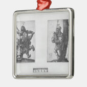 Dansende Peasants and a Bagpipe Player, 1514 Metalen Ornament (Links)