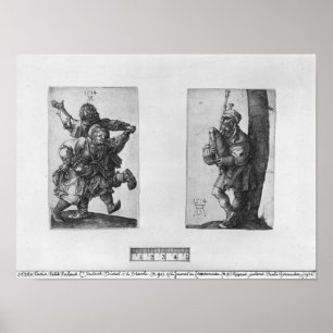 Dansende Peasants and a Bagpipe Player, 1514 Poster