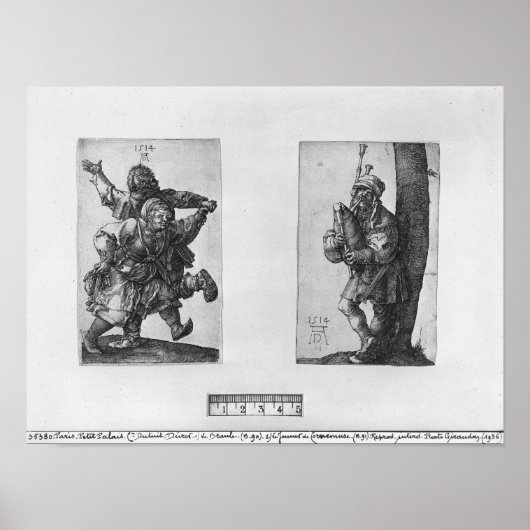 Dansende Peasants and a Bagpipe Player, 1514 Poster (Voorkant)