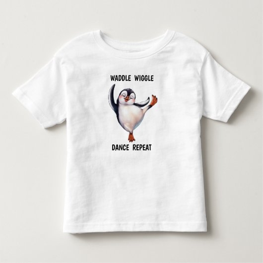 Dansende Penguin Kinder Shirts (Voorkant)