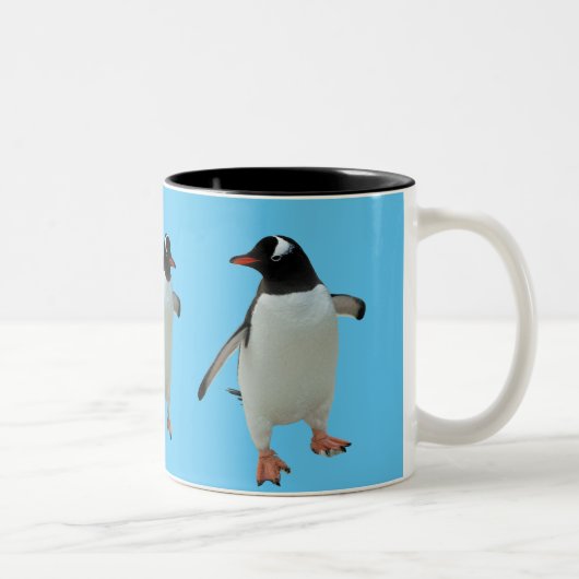 Dansende Penguin-Mok Tweekleurige Koffiemok (Rechts)