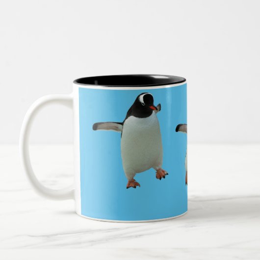 Dansende Penguin-Mok Tweekleurige Koffiemok (Links)