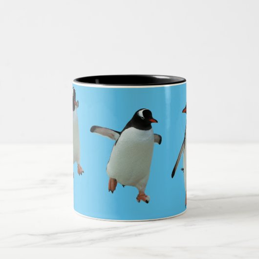 Dansende Penguin-Mok Tweekleurige Koffiemok (Center)