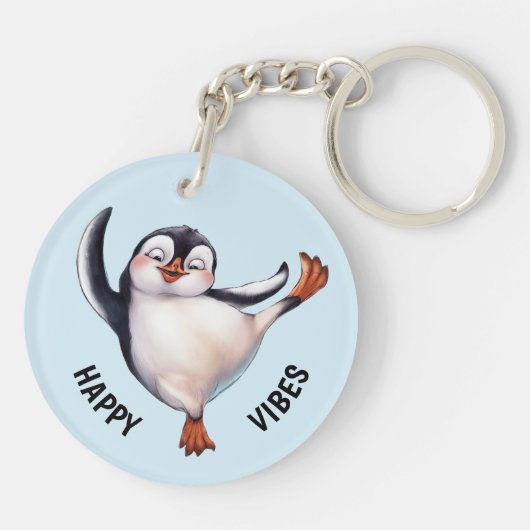 Dansende Penguin Sleutelhanger (Achterkant)
