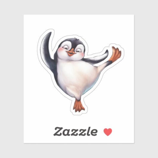 Dansende Penguin Sticker (Vel)