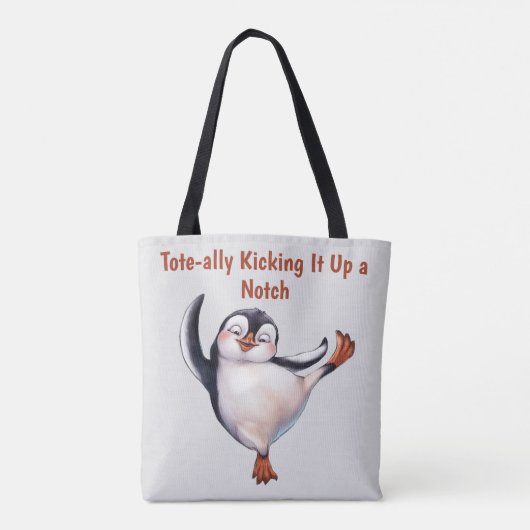 Dansende Penguin Tote Bag (Achterkant)