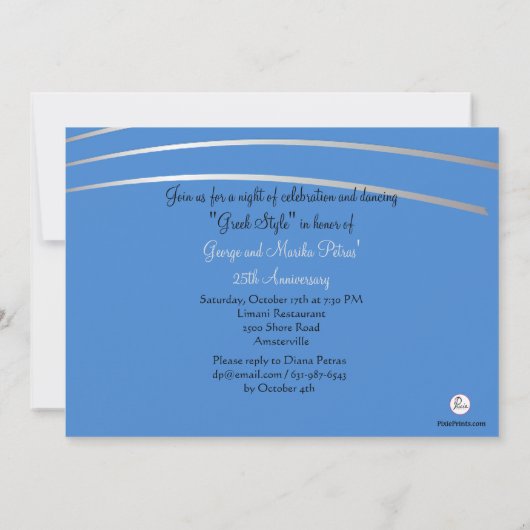 Dansende Penguins Invitation Kaart (Achterkant)