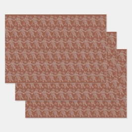 Dansende peperkoek Katten Inpakpapier Vel