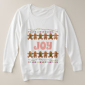 Dansende peperkoekkoekjes en kleurrijk Snoep Hoodie (Design voorkant)