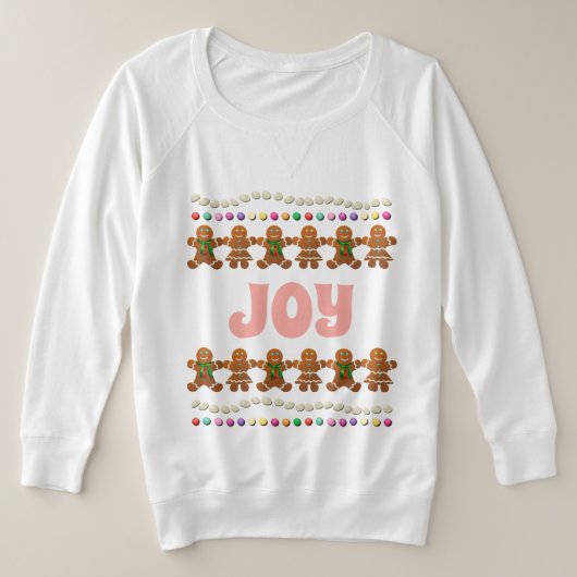 Dansende peperkoekkoekjes en kleurrijk Snoep Hoodie (Design voorkant)