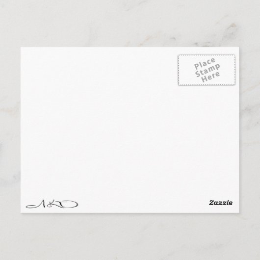 Dansende Petals IV Briefkaart (Achterkant)