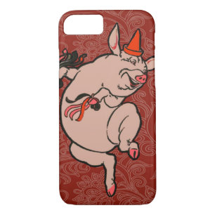 Dansende Pig Antiek Cute Dancer Case-Mate iPhone Case