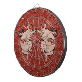 Dansende Pig Antiek Cute Dancer Dartbord (Voorkant Rechts)