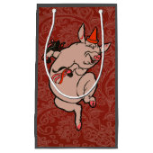 Dansende Pig Antiek Cute Dancer Klein Cadeauzakje (Voorkant)