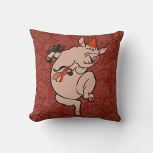 Dansende Pig Antiek Cute Dancer Kussen