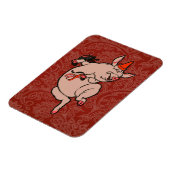 Dansende Pig Antiek Cute Dancer Magneet (Linkerzijde)