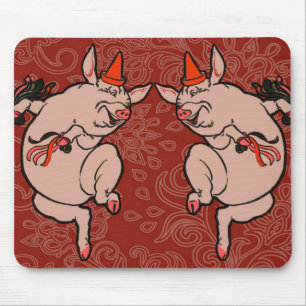 Dansende Pig Antiek Cute Dancer Muismat