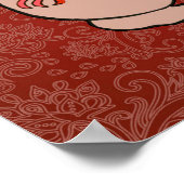 Dansende Pig Antiek Cute Dancer Poster (Hoek)