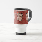 Dansende Pig Antiek Cute Dancer Reisbeker (Voorkant rechts)