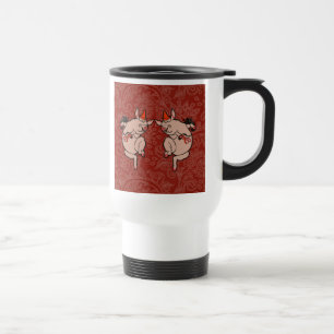 Dansende Pig Antiek Cute Dancer Reisbeker