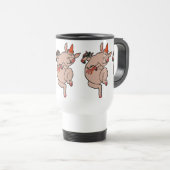 Dansende Pig Antiek Cute Dancer Reisbeker (Voorkant rechts)