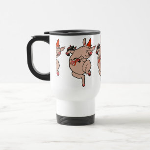 Dansende Pig Antiek Cute Dancer Reisbeker