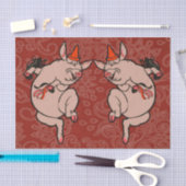 Dansende Pig Antiek Cute Dancer Tissuepapier (Craft)
