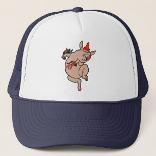 Dansende Pig Antiek Cute Dancer Trucker Pet