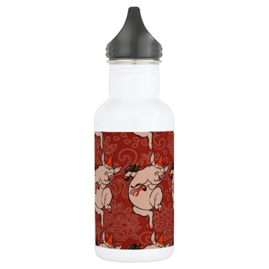 Dansende Pig Antiek Cute Dancer Waterfles (Links)