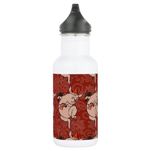 Dansende Pig Antiek Cute Dancer Waterfles (Rechts)