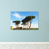 "Dansende" pijnbomen, Digitale kunst, schilderen. Canvas Afdruk (Insitu (Houten vloer))