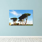 "Dansende" pijnbomen, Digitale kunst, schilderen. Canvas Afdruk (Insitu (Houten vloer))