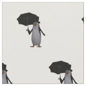 Dansende pinguïn met paraplu's stof (Close Up)