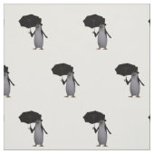 Dansende pinguïn met paraplu's stof (Swatch)