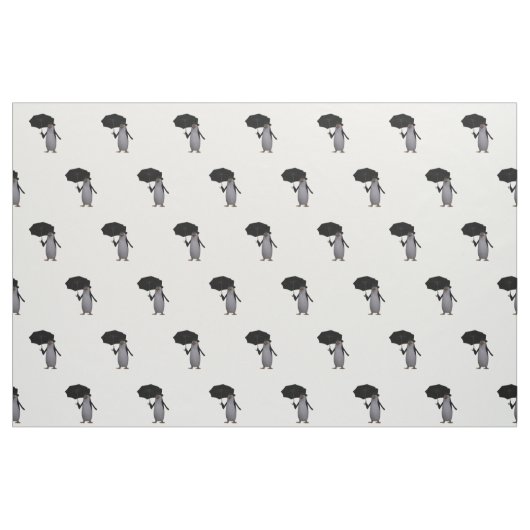 Dansende pinguïn met paraplu's stof (Fat Quarter)