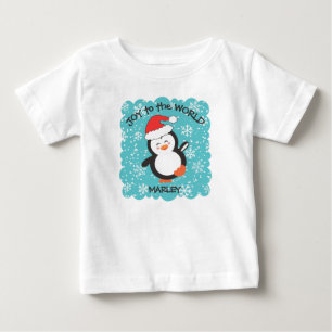 Dansende Pinguïn Vreugde Sneeuwvlokken Kerstmis