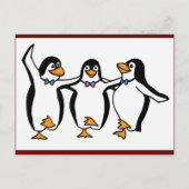 Dansende pinguïns briefkaart (Voorkant)
