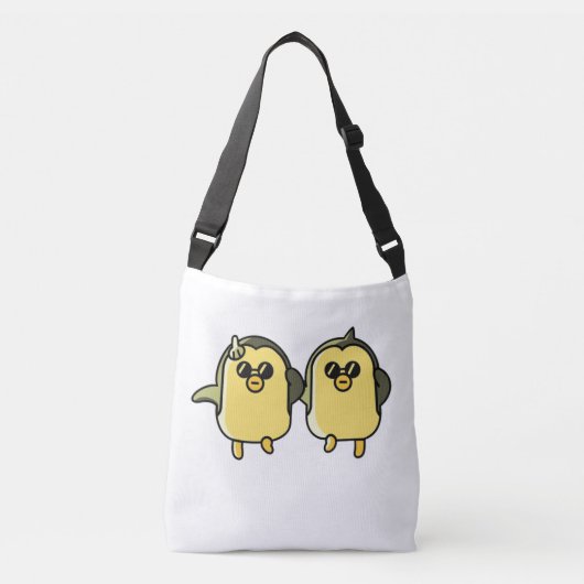 Dansende Pinguïns Crossbody Tas (Voorkant)