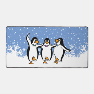 Dansende pinguïns Design Desk Mat