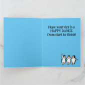 Dansende Pinguïns Design Wenskaart Kaart (Binnen)