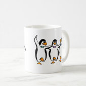 Dansende pinguïns koffiemok (Voorkant rechts)