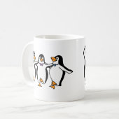 Dansende pinguïns koffiemok (Voorkant links)