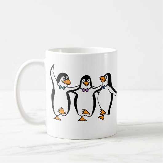 Dansende pinguïns koffiemok (Links)