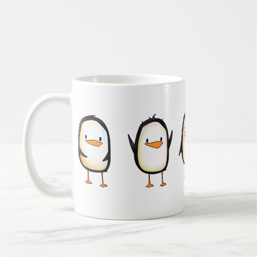 Dansende pinguïns - Mok (Links)