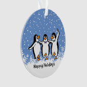 Dansende pinguïns ontwerp acryl Ornament (voorkant)