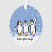 Dansende pinguïns ontwerp acryl Ornament (voorkant)