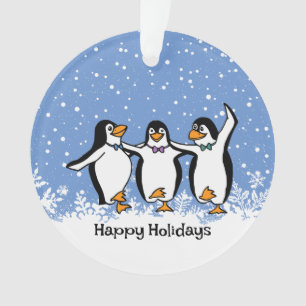 Dansende pinguïns ontwerp acryl Ornament