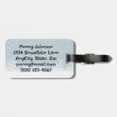 Dansende pinguïns ontwerp bagagelabel (Achterkant horizontaal)