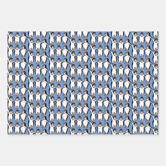 Dansende pinguïns ontwerp inpakpapier vellen (Voorkant 3)
