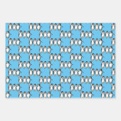 Dansende pinguïns ontwerp inpakpapier vellen (Voorkant)